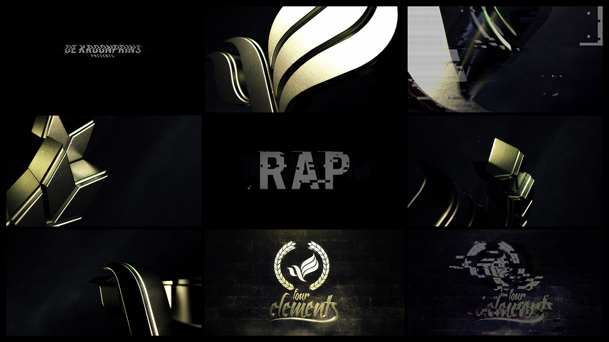 four elements hip hop rap DANCE   dj beats de kroonprins tv intro sequence title sequence motion graphics Guez Graphics