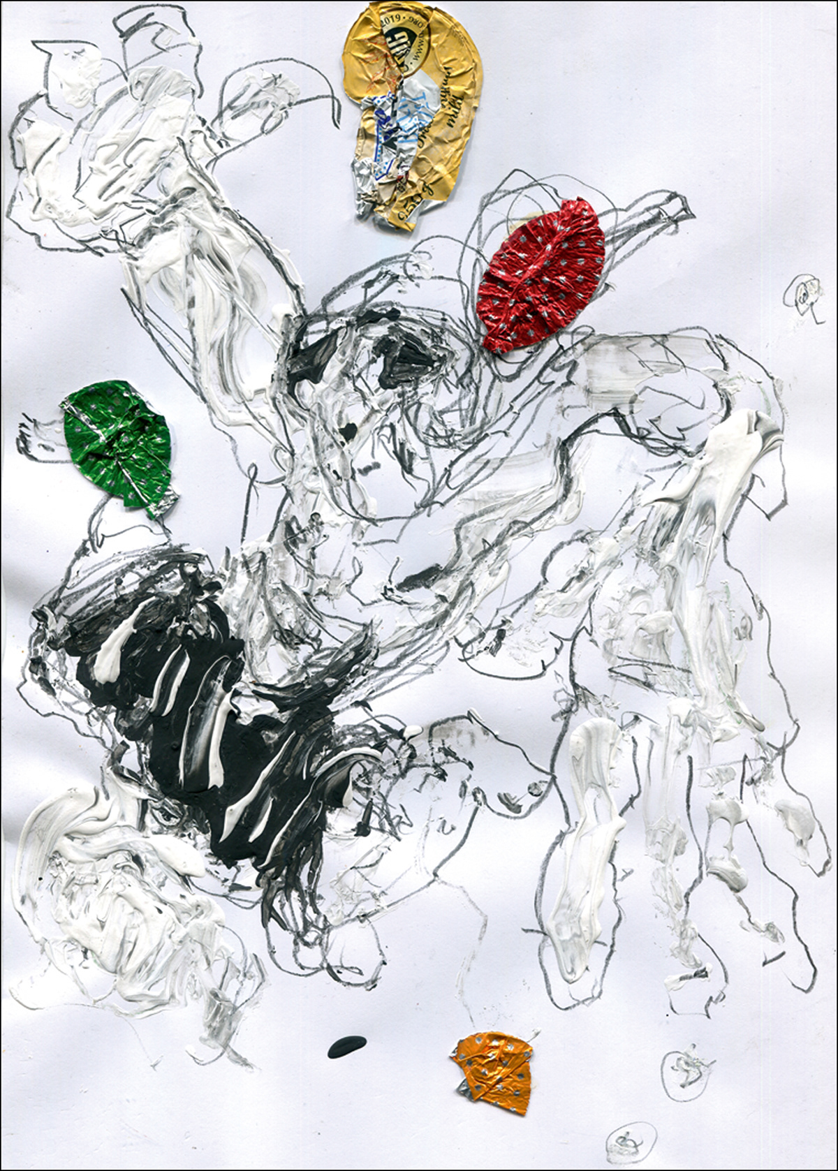 collage Farbe ffigur hand konsum Mann Menschen werbung wut Zeichnung