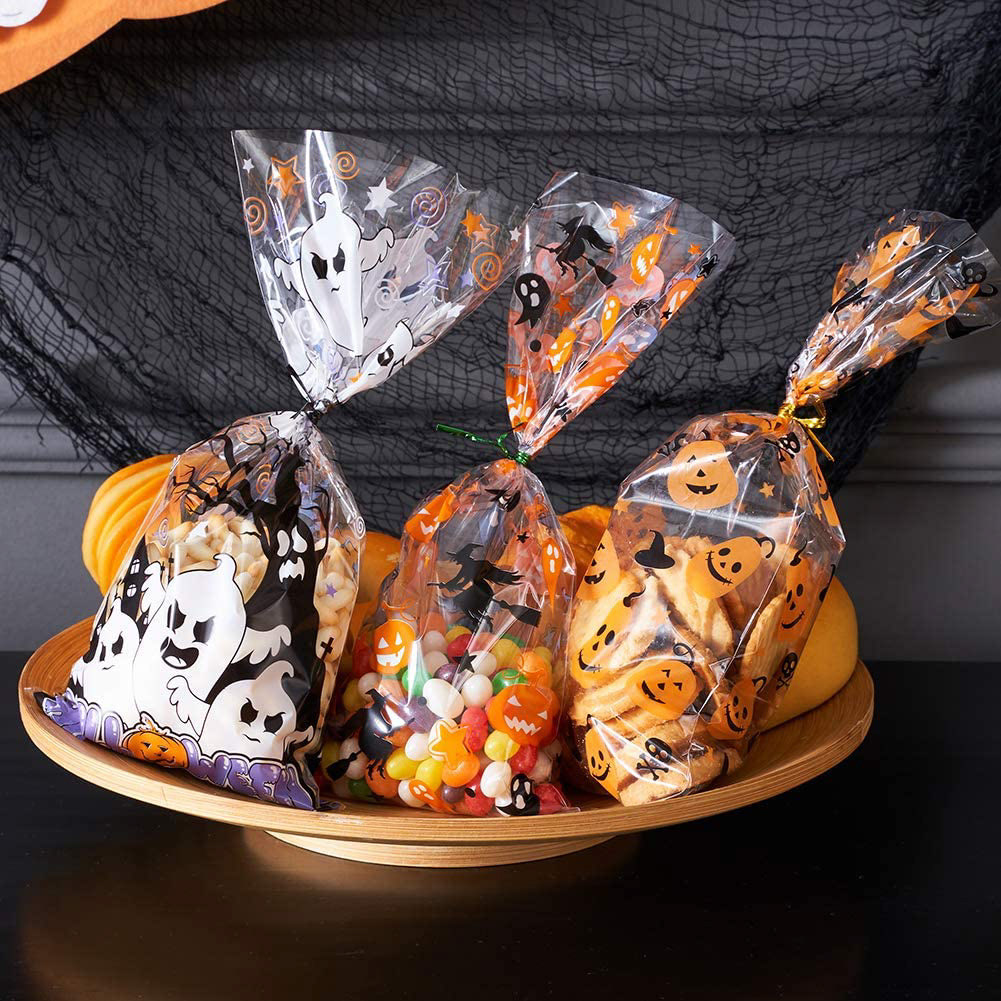 candy bags Cellophane Treat Bags Halloween Plastic Bags