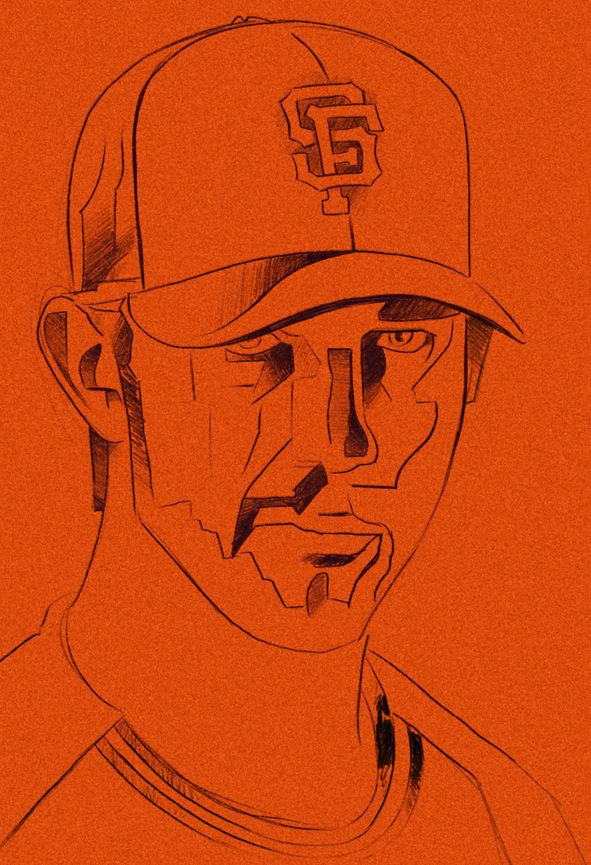 baseball SF Giants portrait BUMGARNER pitcher sports