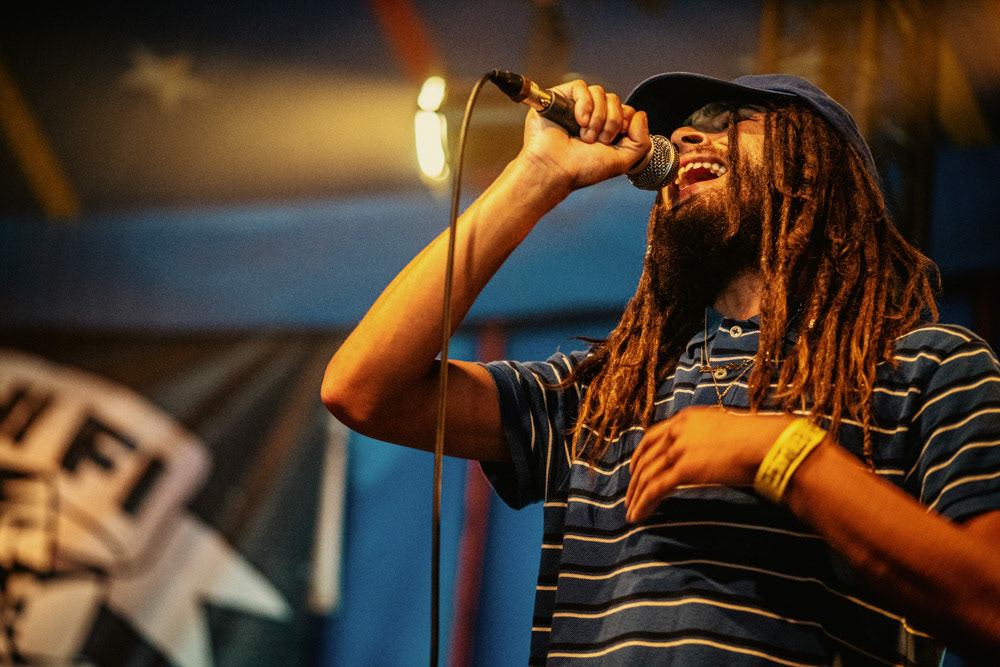 Junior Roy performing with OBF sound System at Dubcamp 2019