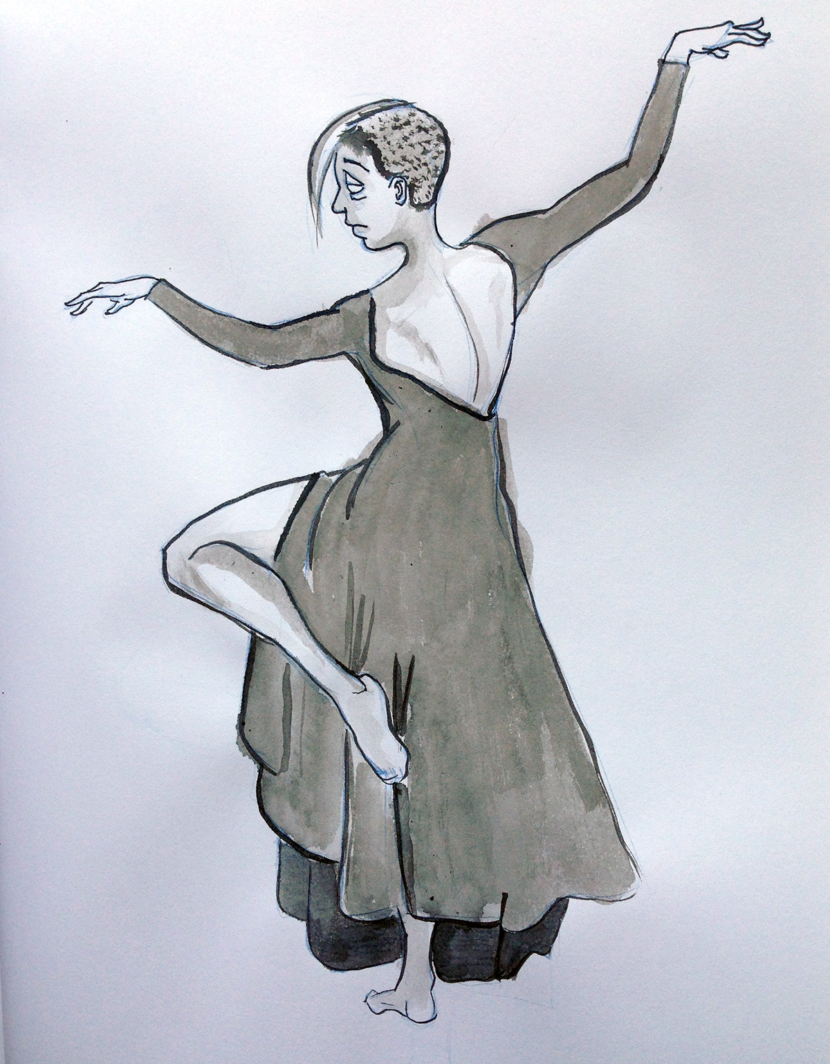 sketch draw faces figure bob dylan ink sketch ink dancer girl
