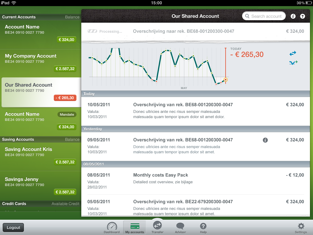 iPad  iphone app Interface design interaction banking