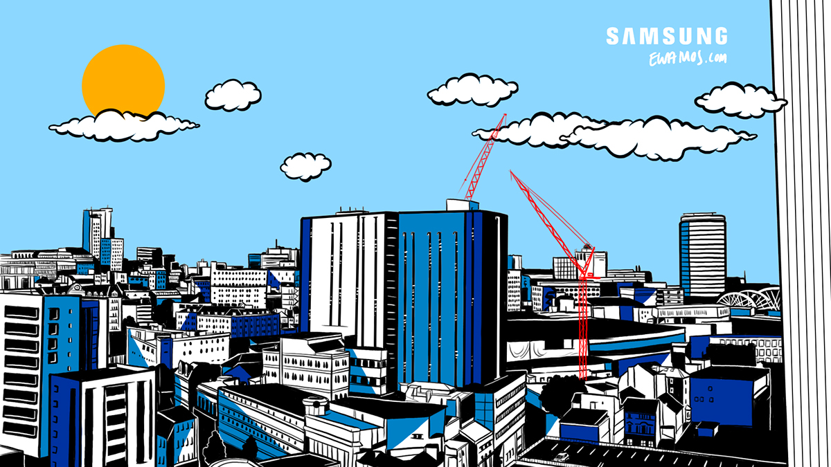 Samsung ILLUSTRATION  comercial social media animation  Drawing  ewamos