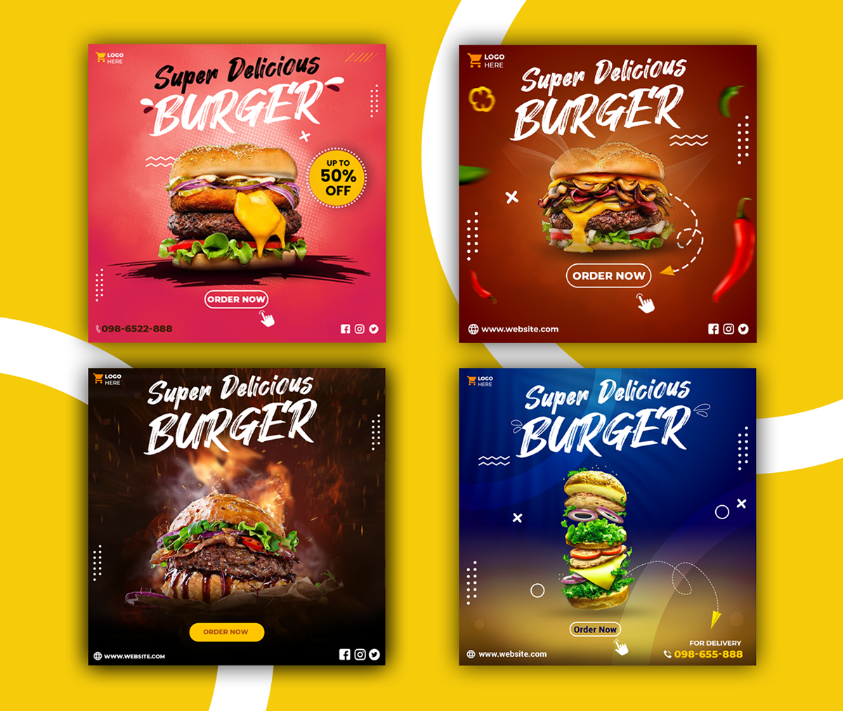 burger burger ads banner Facebook ads facebook food ads banner Food Banner food poster food web banner Instagram Ads restaurant ads banner Social Media ads