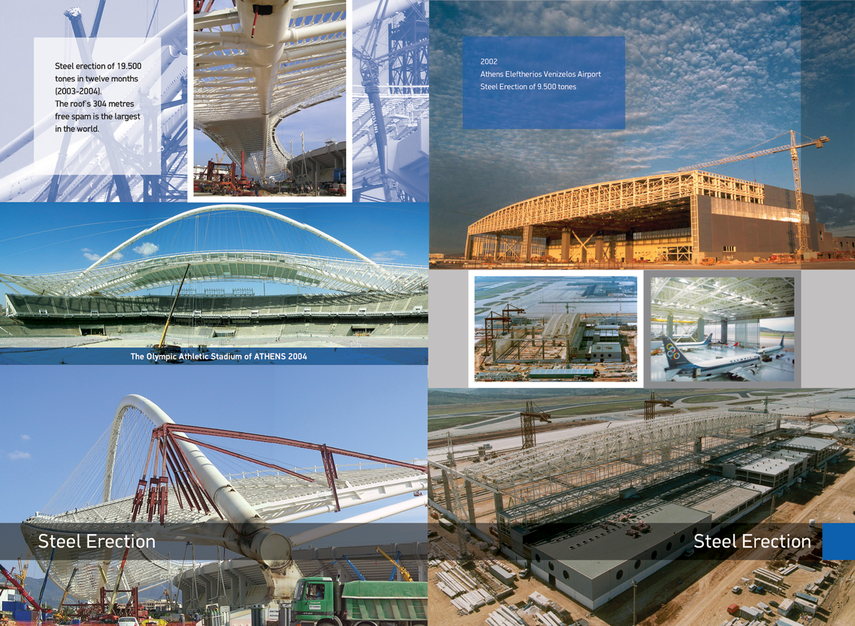 constuction brochure Steel Erection building Roadworks logo Logo Design