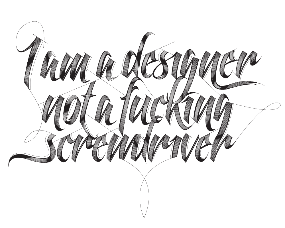 designer poster screwdriver custom typography dublin Ireland emptypage font