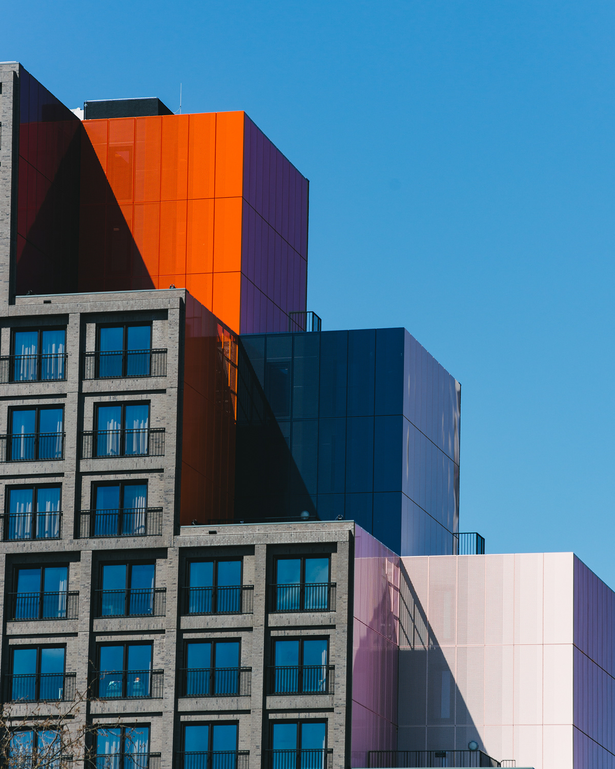 abstract amsterdam apartments blue sky city conceptual Photography  Sony