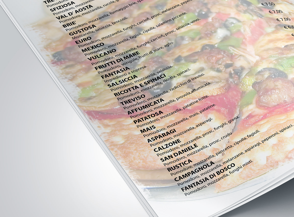 Food  menu Pizza pizzeria trattoria restaurants
