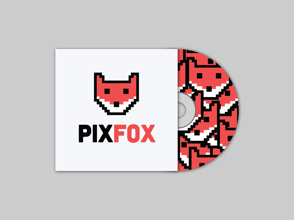 Adobe Portfolio Pixfox Corporate Identity logo business card envelope letterhead cd rom
