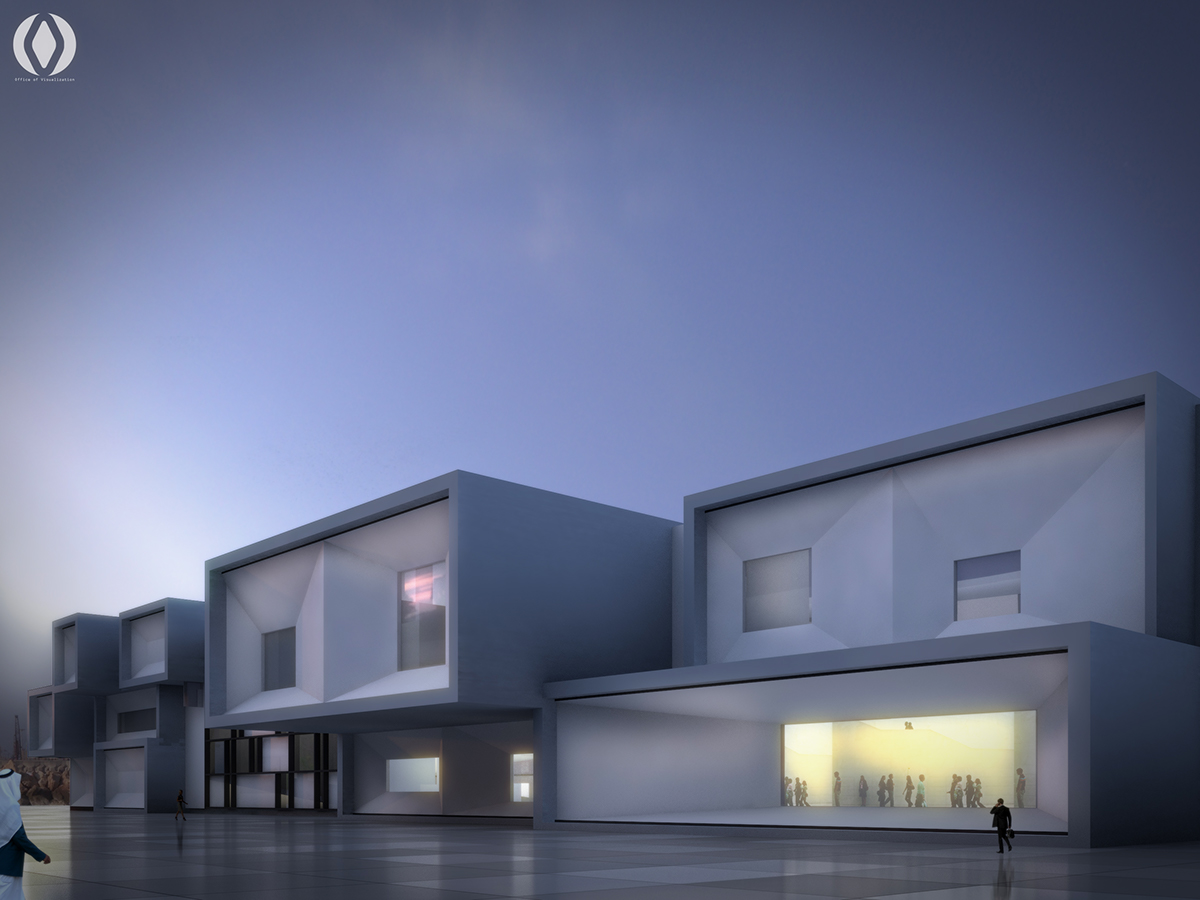 modern  museum gulf design public space  urbanism rendering compositing  visualization