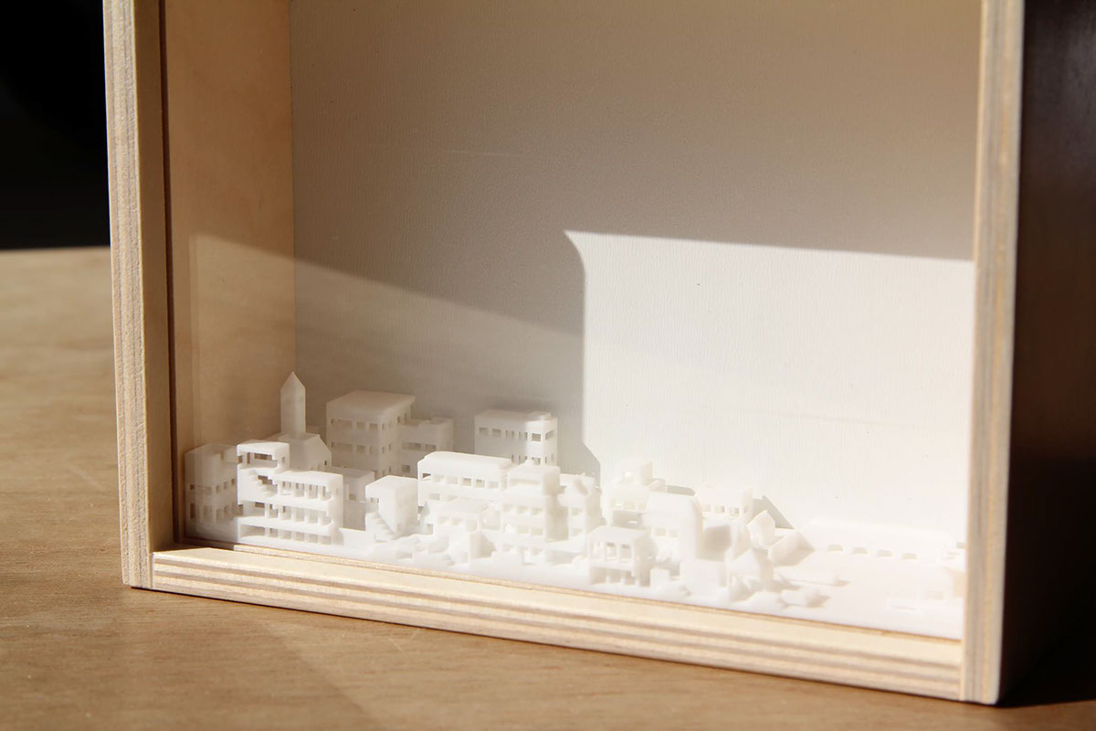 Miniature city Landscape 3d print Shapeways year 2015