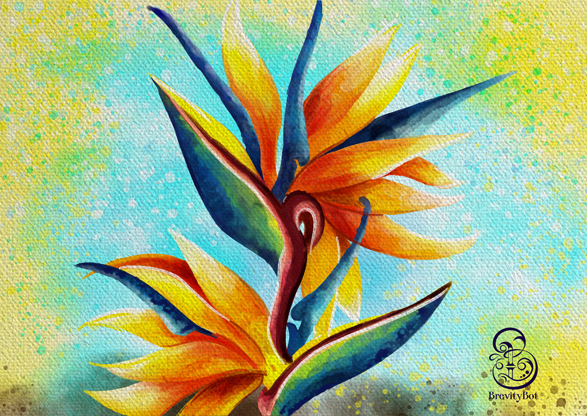 adobe fresco birds colors Flowers leaves live brushes painting   Swetha Sridharan Tropical watercolor