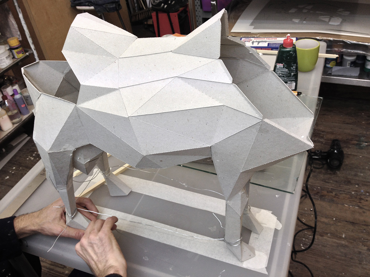 goat paper paper model 3D Modelling 3D sculpture animal digital Paul Cummings mark cummings KNK Air pepakura cinema 4d paper craft