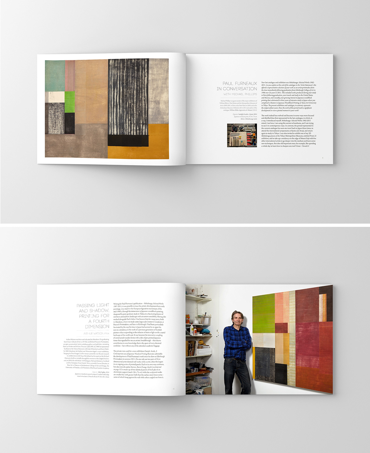 artist book printmaking mokuhanga Catalogue japan scotland painting   art publication Exhibition Design 