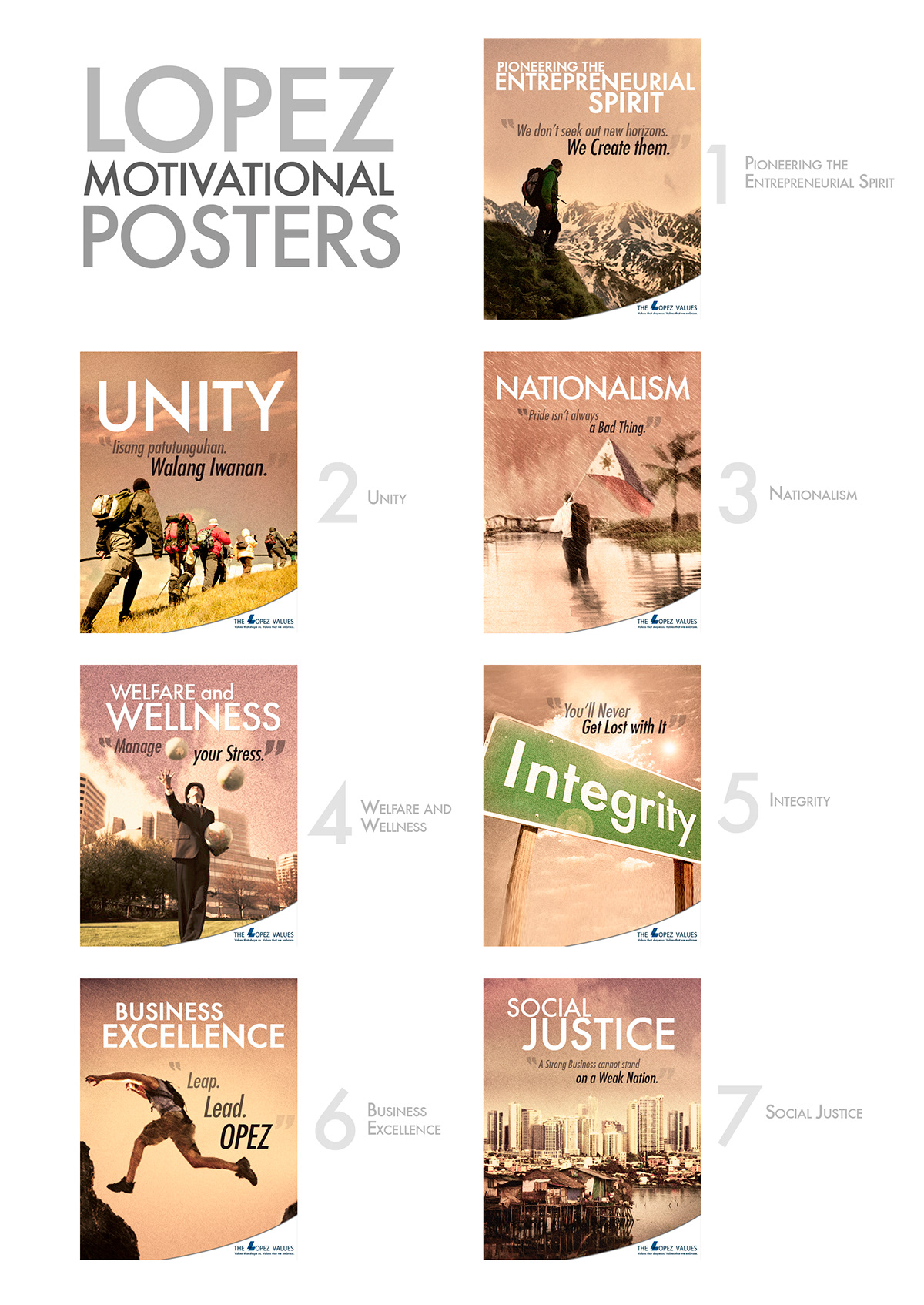 posters motivational corporate brand business operations employees filipino philippines Values HR pr CSR communications