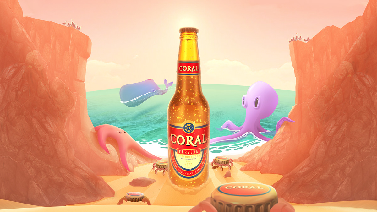 beer coral advertisement pitch CGI summer Hot fresh ricardo nilsson animator Illustrator teaser