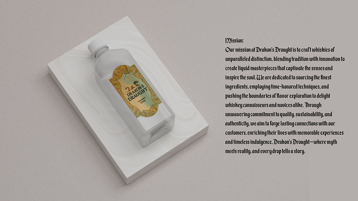 mythology Mockup Whiskey Ancient product alcohol packaging design branding  Brand Design map