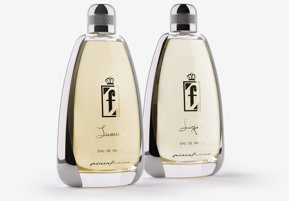 Fragrance perfume pininfarina segno & lumina italian design bottle design