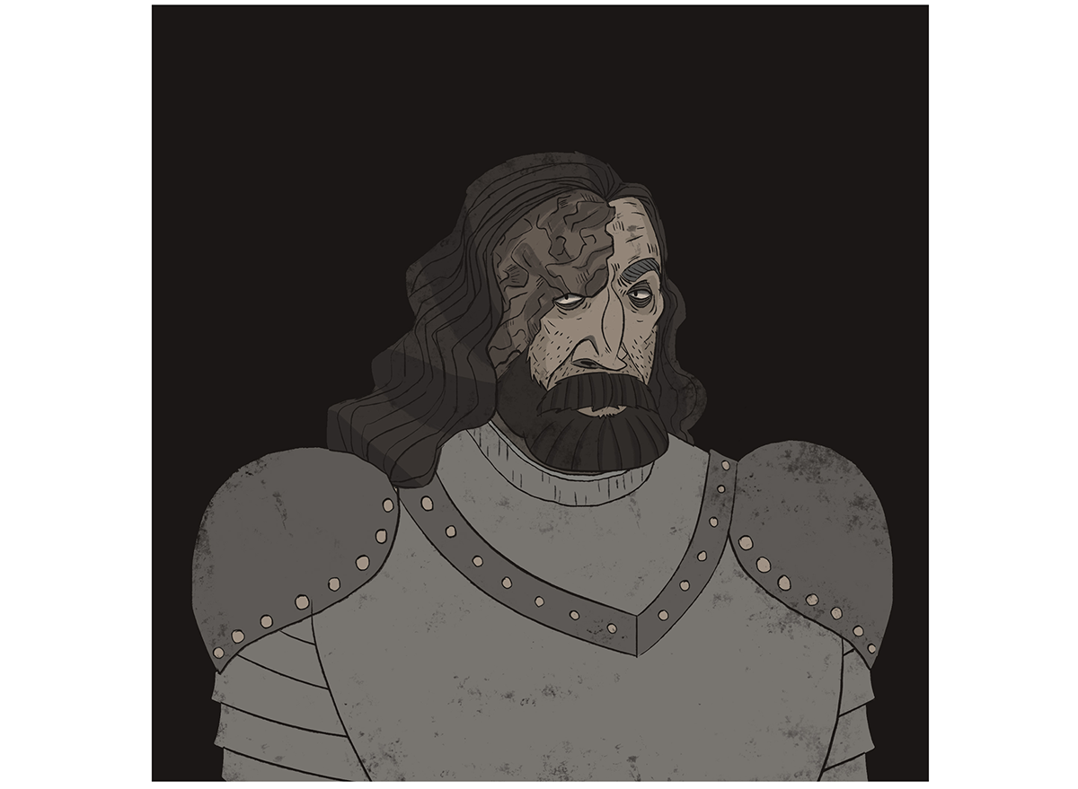 Ancient beer Character design fergus shutter Game of Thrones Netflix portrait Sandor Clegane  THE ENGLISH GAME