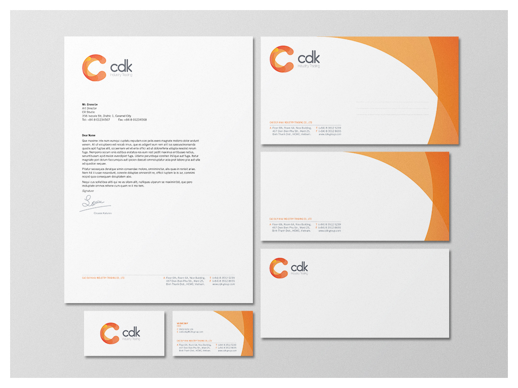 CDK  cr crono cao duy khai industry trading brand identity Corporate Identity corporate cip brand identity logo