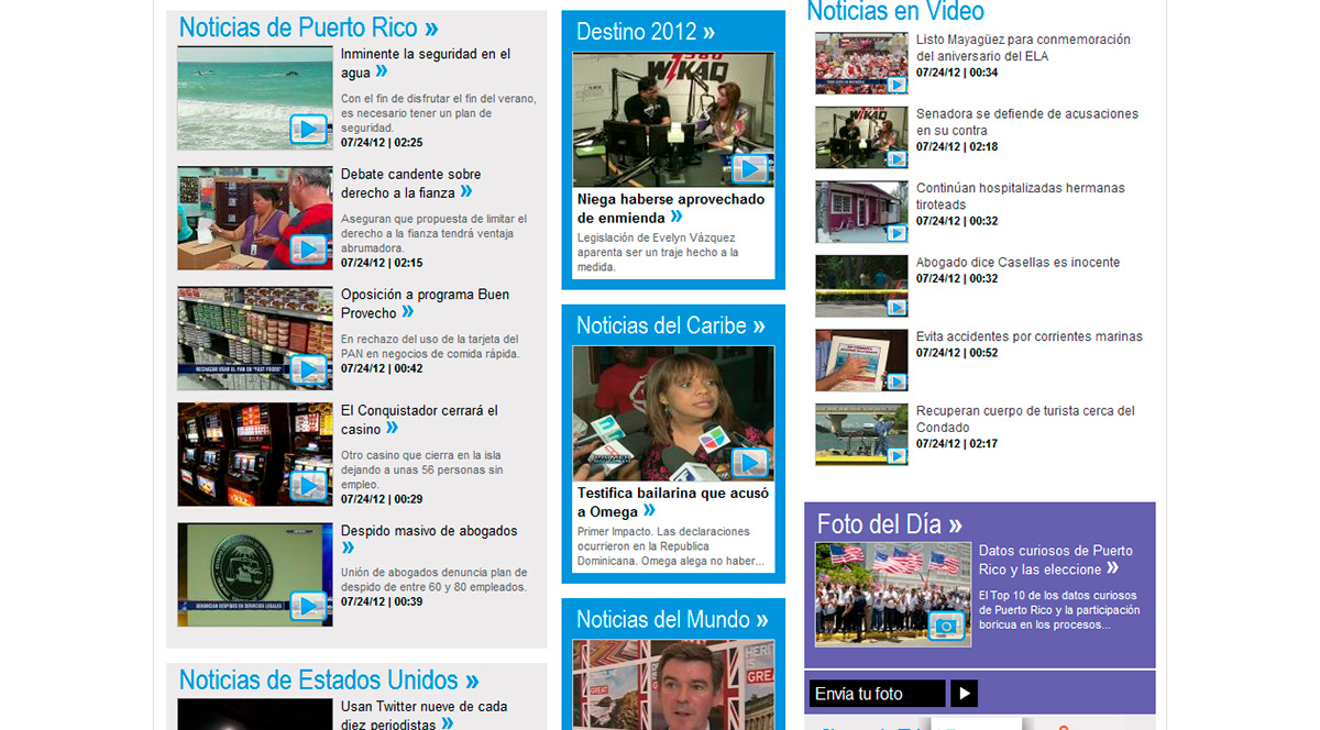 Univision puerto rico univisionpr Web Diseño web web 2.0 television Radio