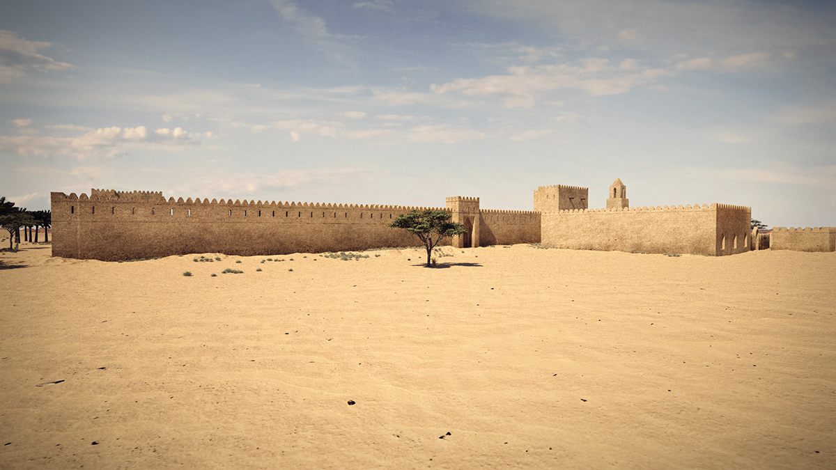 Maya Zbrush after effects fort dubai UAE modeling texturing lighting Matte Painting concept exterior CGI