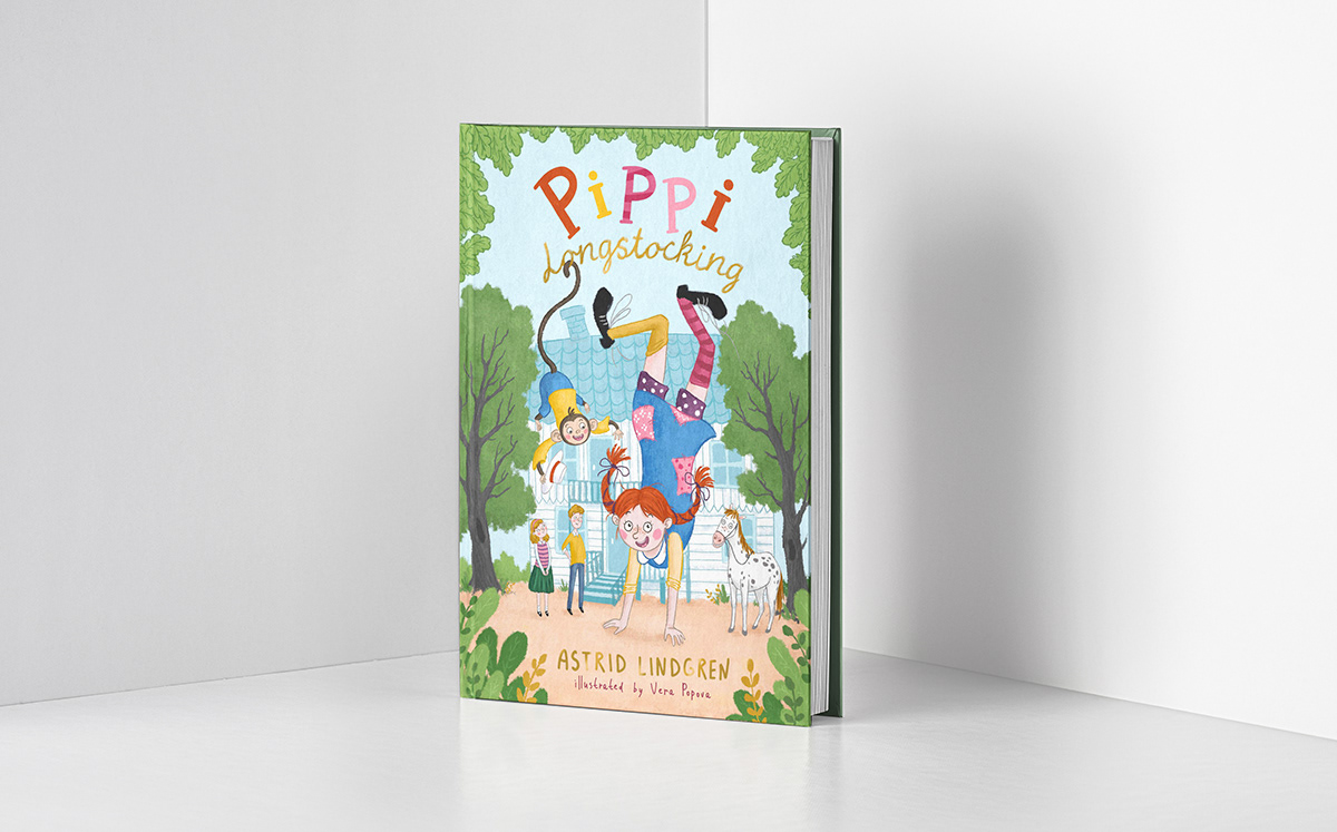 book book illustration characters designs children childrens illustration Digital Art  ILLUSTRATION  kid's kidlit pippi longstocking