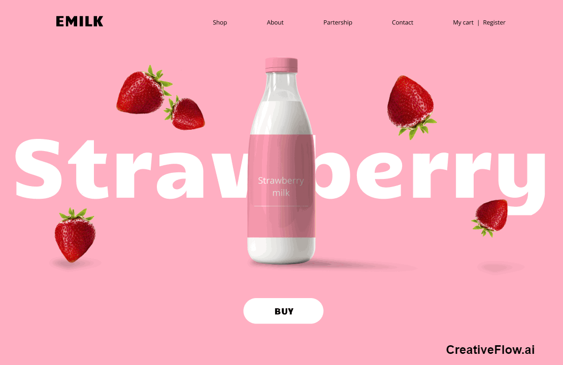 fuits milk milkshake drink Website Web Design  Figma UI/UX Website Design photoshop