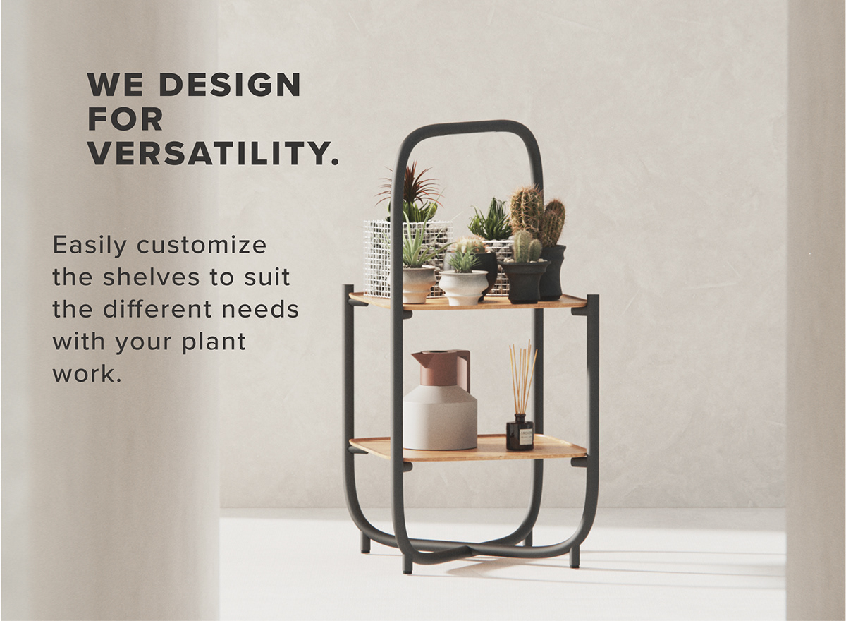 brand identity Packaging product design  typography design visual design furniture industrial design  Interior Decoration plants Shelf