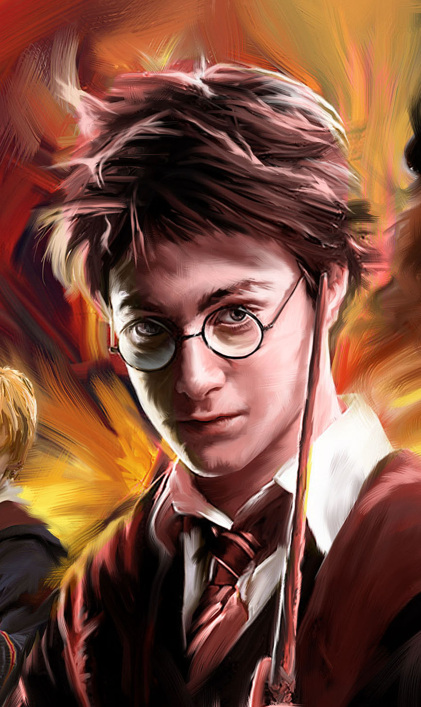 harry potter portraits harry potter art  Movie Poster poster art  Illustration  Garth Glazier Danielle Radcliffe  rupert grint  Emma watson  Dumbledoor  hermione granger portrait