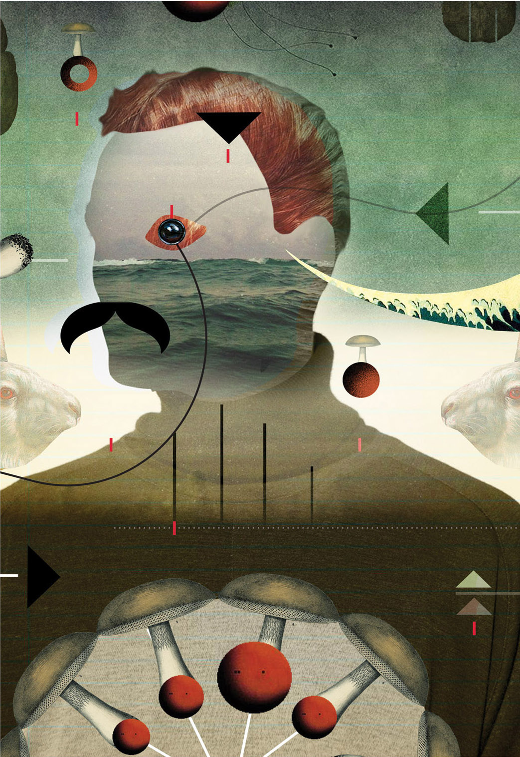 collage identity mixed media bauhaus Collageart contemporaryart design face Ocean surrealism