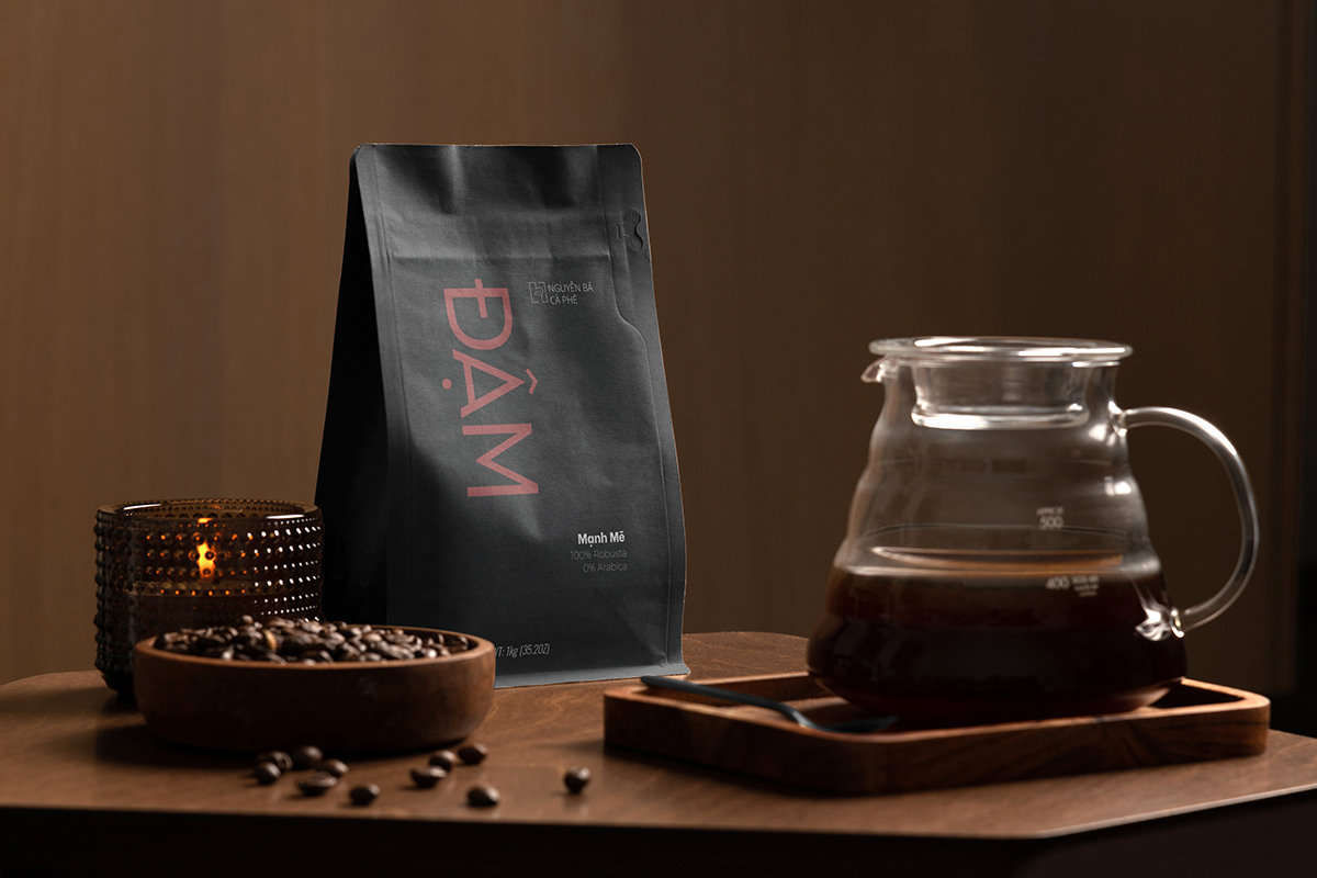 branding  cafe Coffee design graphic identity Packaging Rebrand typography   vietnam