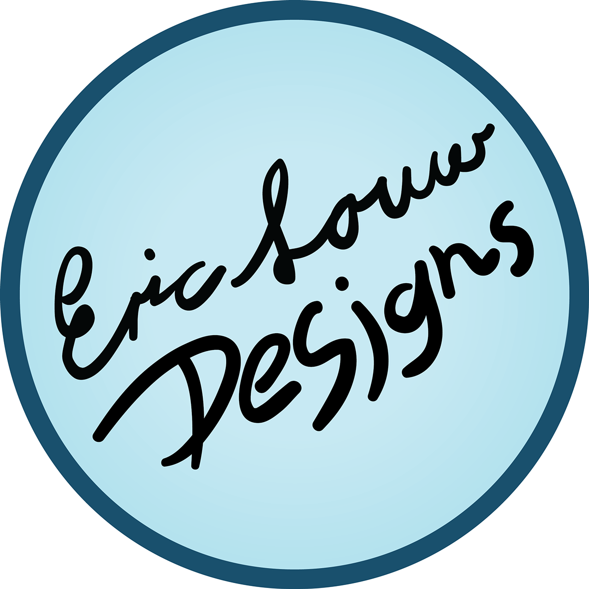 cursive Eric Louw designs logo minimalistic circle