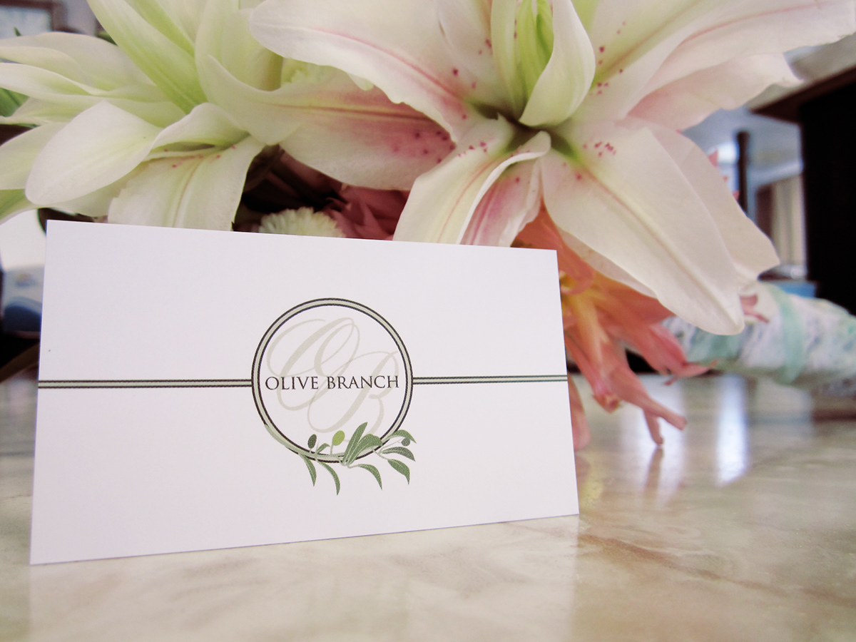 floral design Logo Design Print Media logo wedding Weddings Interior green olive branch natural