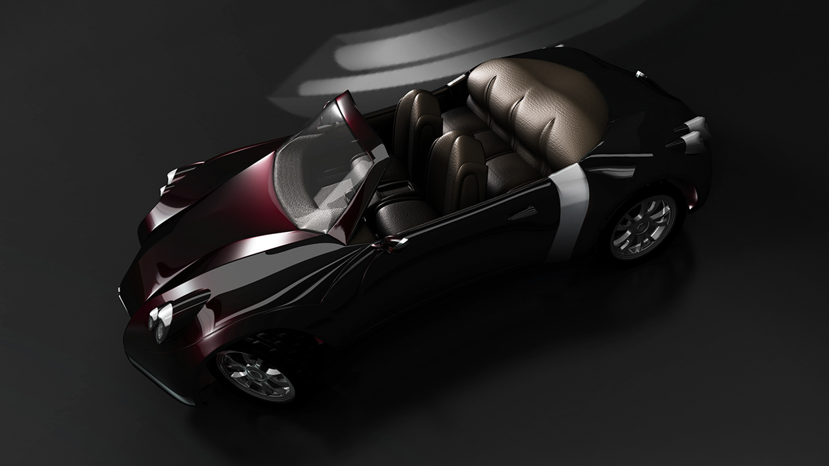 orb car roadster concept Calazans 3D rendering mental ray Viewport 2.0 elegant