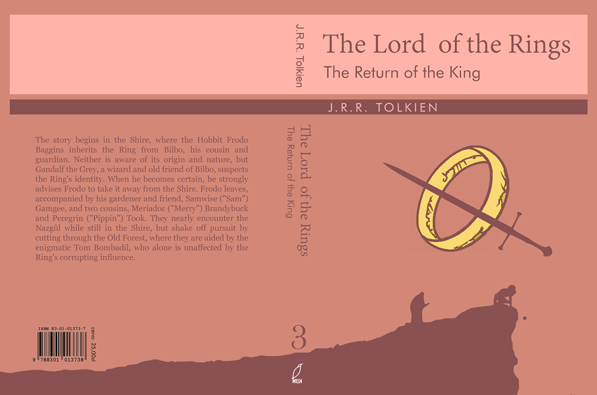 book cover Lord of the rings LOTR Non Commercial