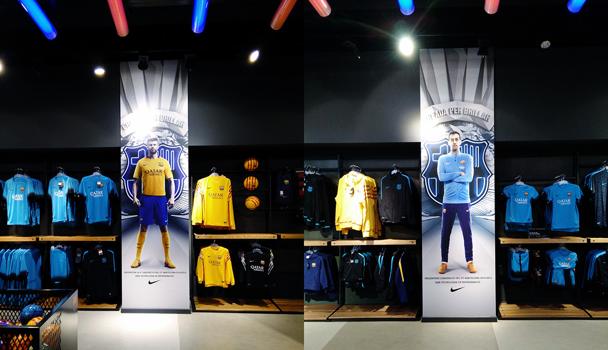 Nike Happy Finish Post Production retouch sport Digital Art  Advertising  product FC Barcelona Club Kit