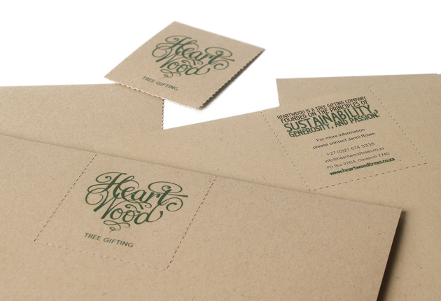 Packaging brand identity gifting trees business card letterhead
