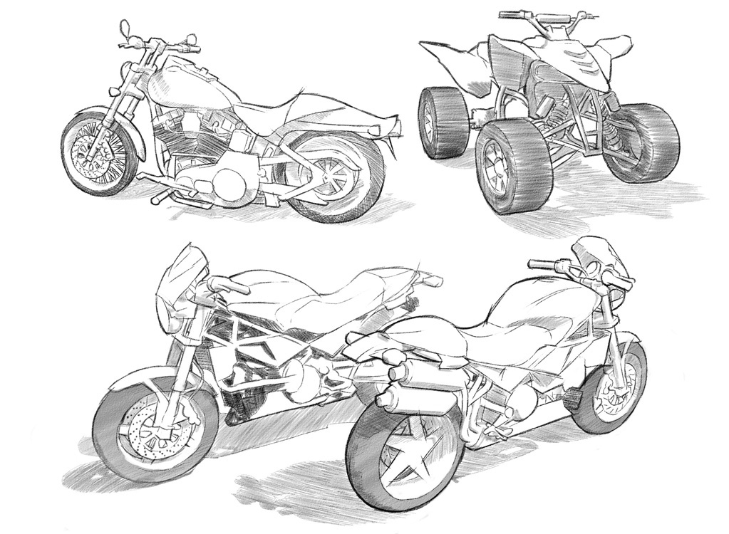 Bike motorbike motorcycle tutorial sketch pencil sketch Suzuki Perspective motorcycle drawing techniques motorbike drawing techniques how to draw