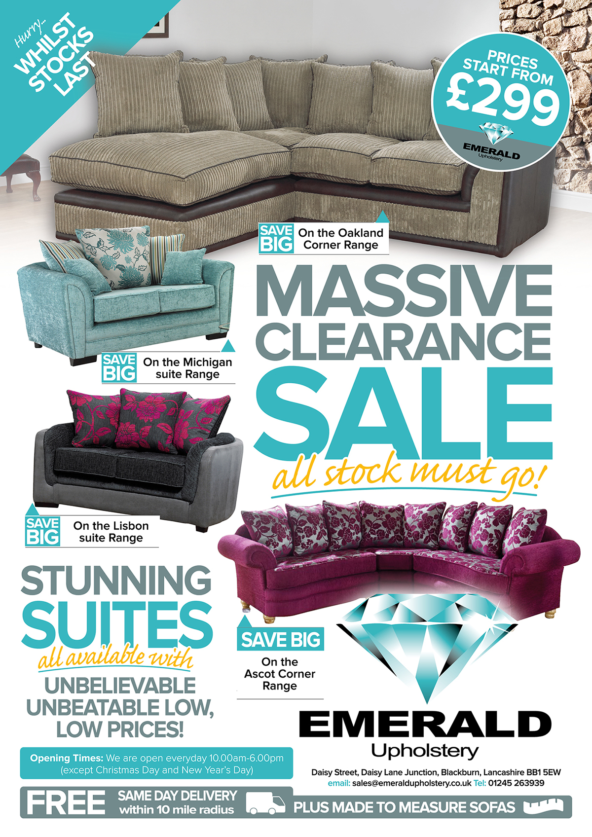 advert sofa settee furniture sale Layout