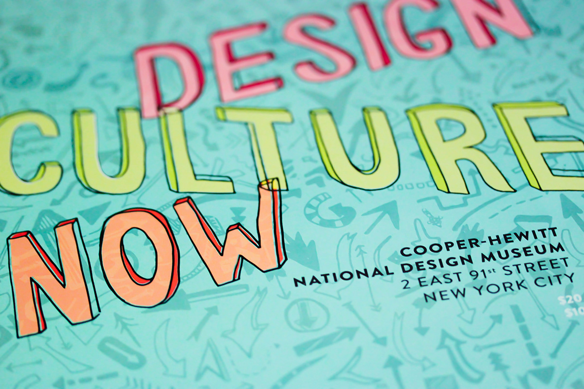 poster handdrawn type design culture now Event Poster