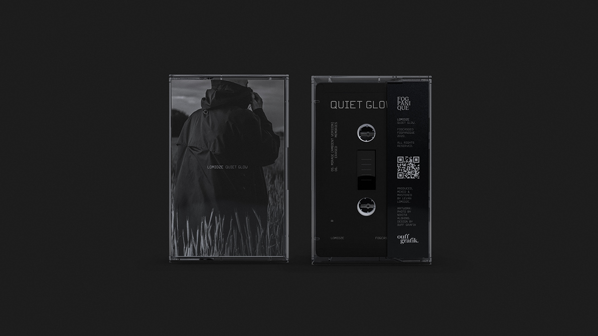 black and white cassette cover design minimal music Packaging visual identity