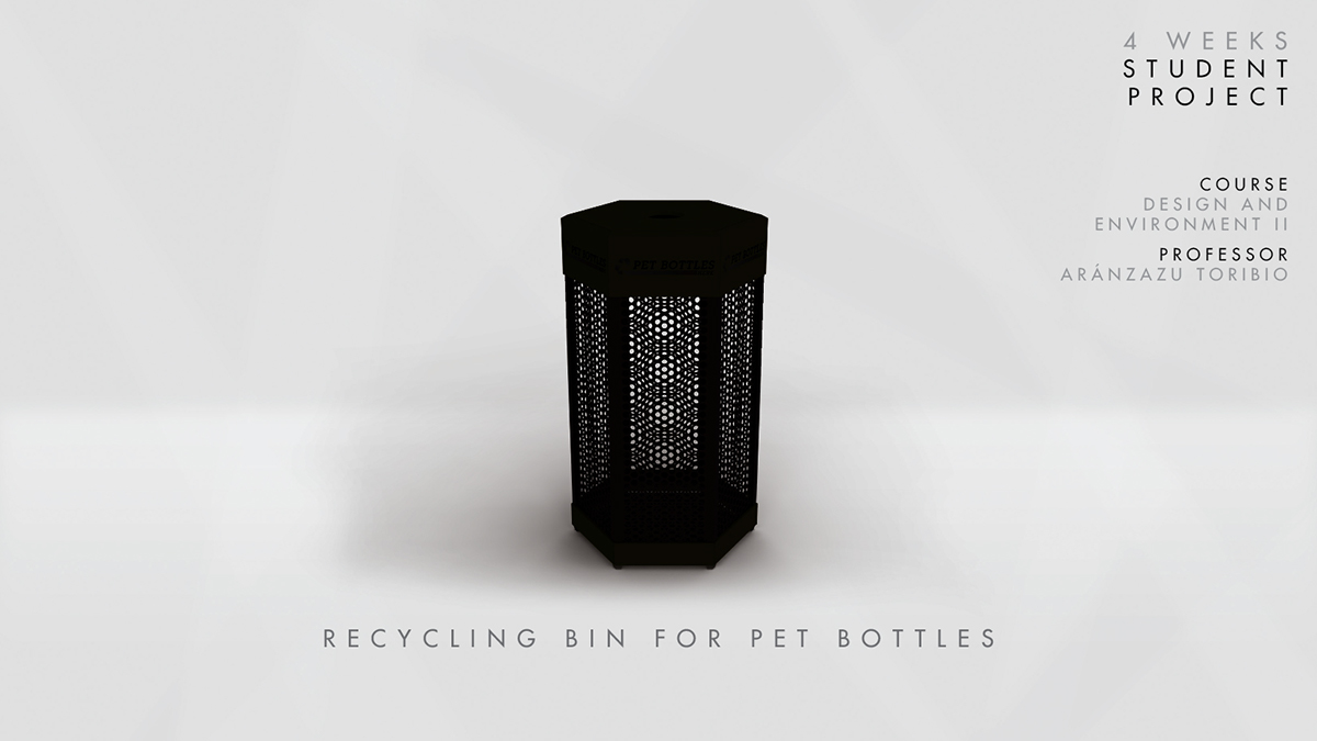 container trash deposit eco ecologic recycle Solidworks Outdoor Urban Pet glass paper waste Bin recycling