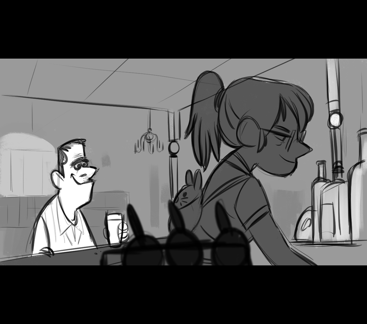 movie devil girl Character design sketching story pub zombie dark