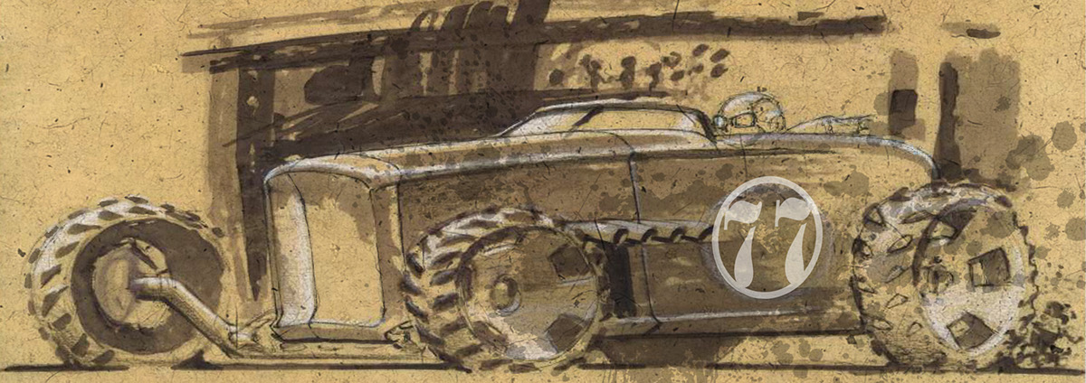 hot rod concept car automotive   design sketch Render Auto transportation TRANS sketching ink Marker