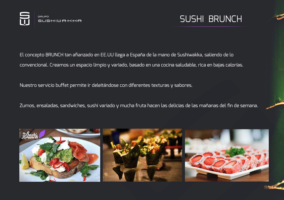 Sushi design dossier corporative sushiwakka sushi tapa Project