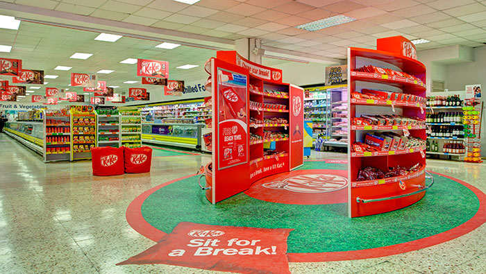 Supermarket Branding ambient marketing