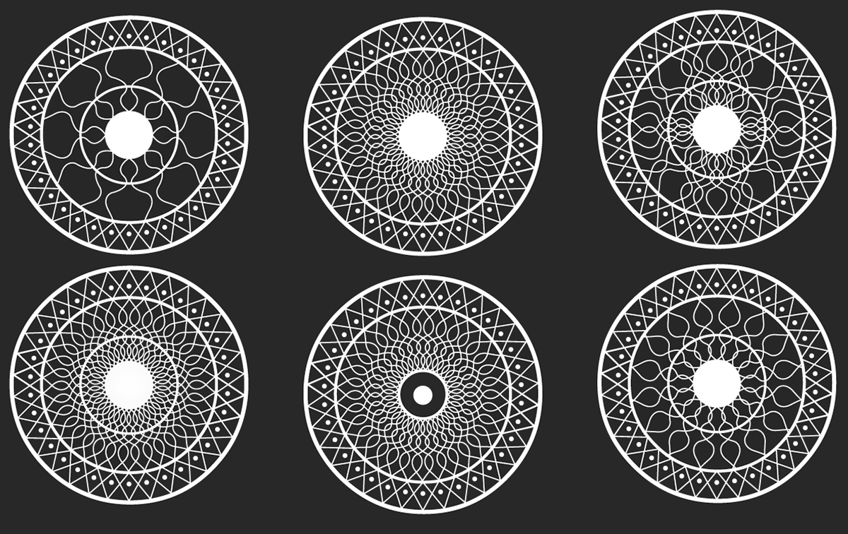 grid lines Dreamcatcher vectors net optical eye ilussion symetrical