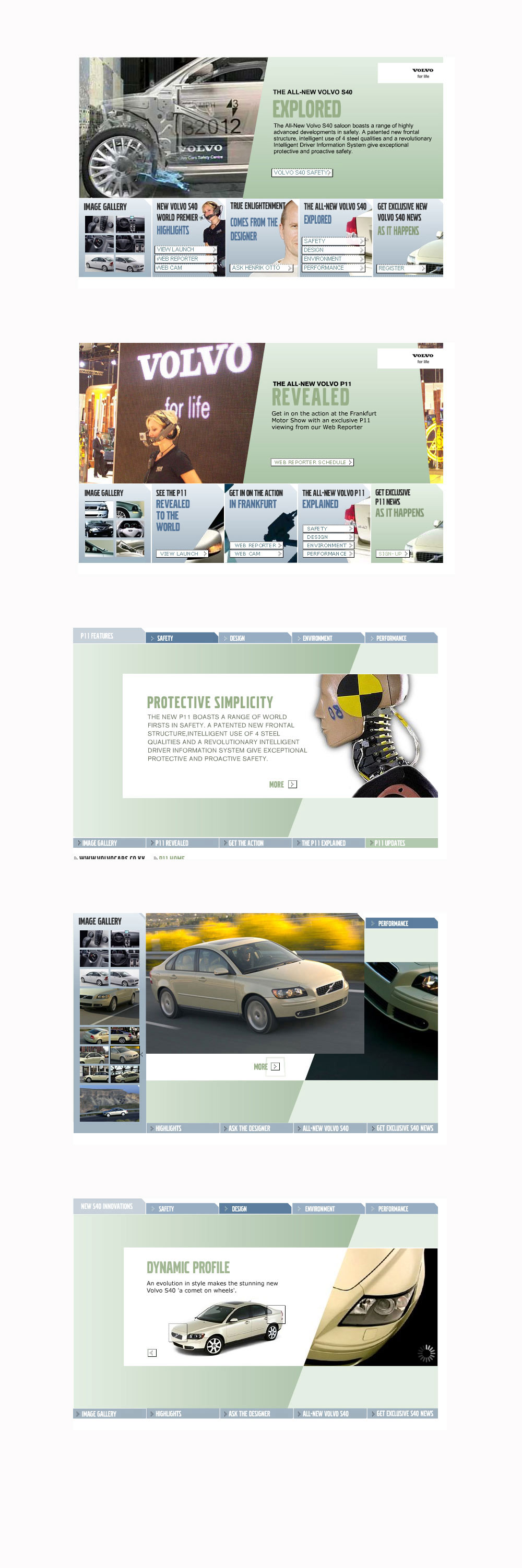 Volvo automotive   flash websites animated live content